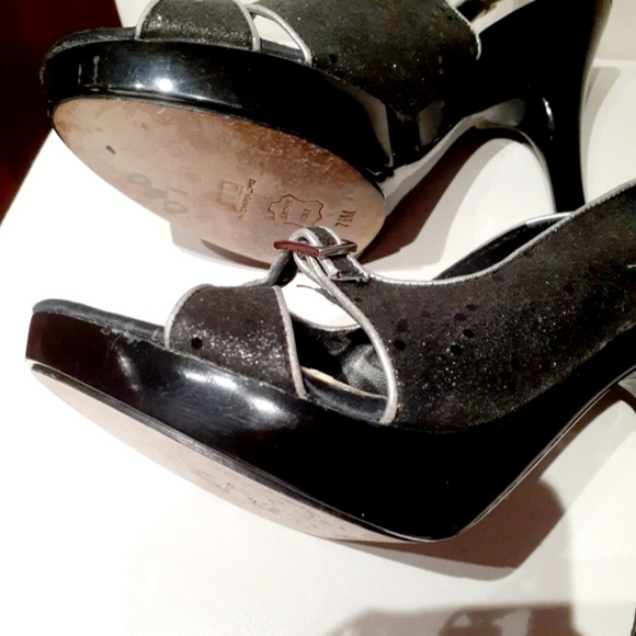 JLo Jennifer Lopez woman heels shining sandals 7 1/2 M - Picture 3 of 3